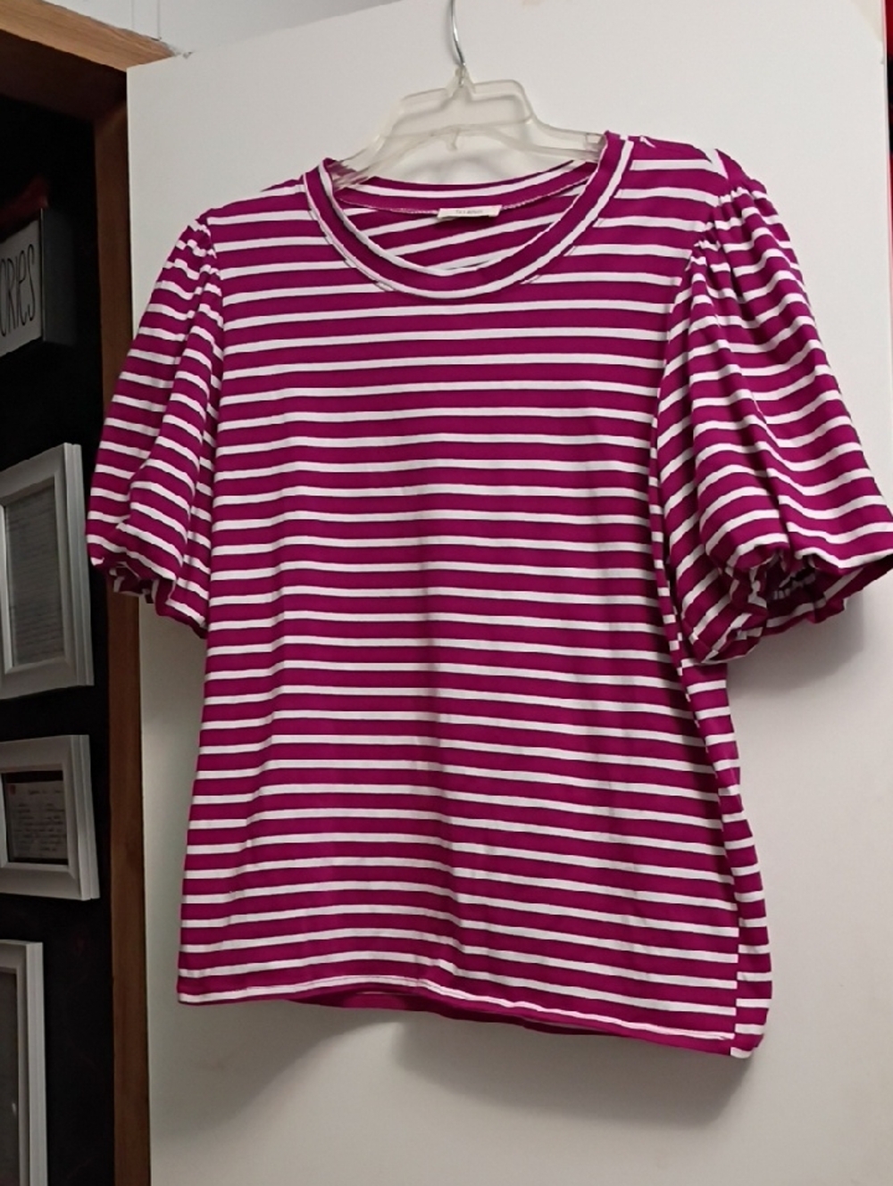 Striped Puff-Sleeve Tee